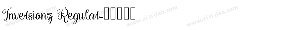 Inversionz Regular字体转换